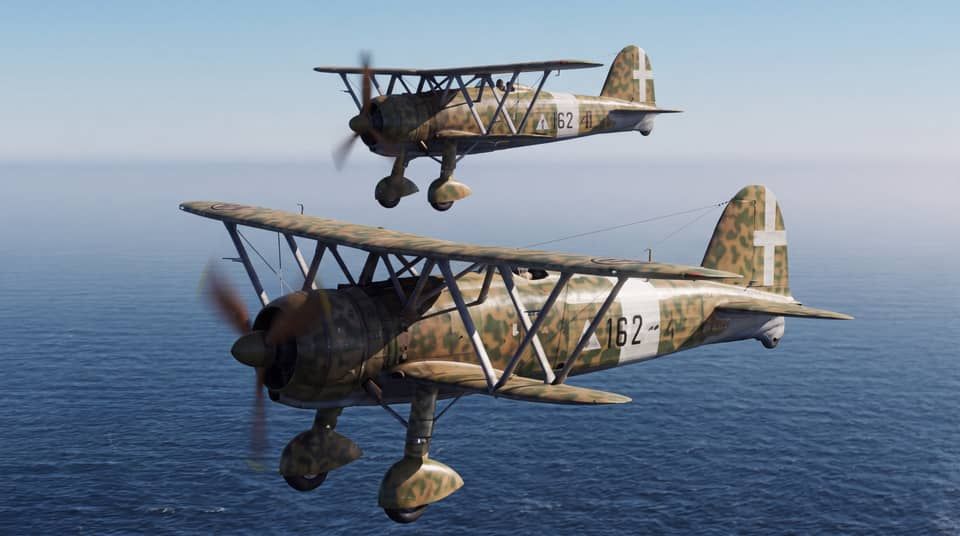 Due Fiat CR.42 in volo in formazione